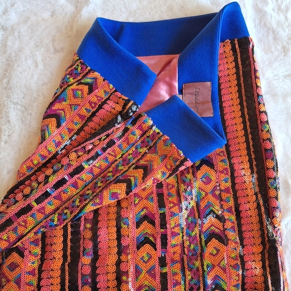 Urban Outfitters I. Image Festive Neon Sequined Skirt Small - Picture 6 of 9